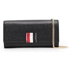 Thom Browne Chain Shoulder Bag Black Leather Black