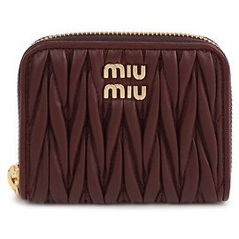 Miu Miu Monedero de cuero Napa Roja