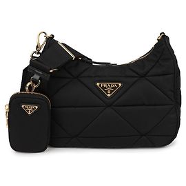 Prada Nylon Padding Women's Hobo Bag Black