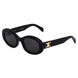 Céline Triomphe Oval Sunglasses Black