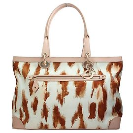 Dior Borsa in tela marrone con macchia Marrone