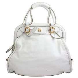Givenchy Borsa tote e borsa a spalla in pelle bianca Bianco
