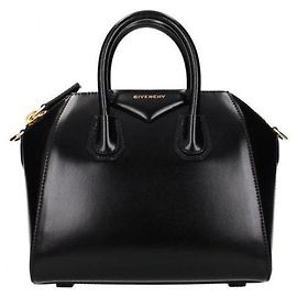 Givenchy Bolsa Tote Mini Antigona em Couro de Bezerro Preto