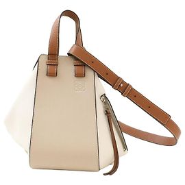 Loewe Sac Hammock en cuir de veau classique petit ivoire Marron