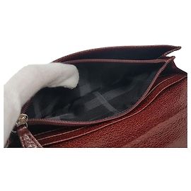 Burberry Leather Women's Long Wallet Red