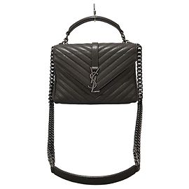 Saint Laurent Monogram College Medium Brown