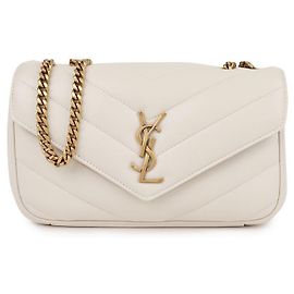 Saint Laurent Bolsa de ombro com corrente e matelassado Branco