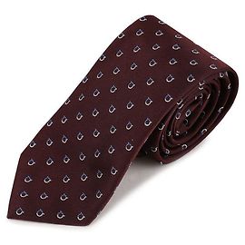 Salvatore Ferragamo Cravatta Jacquard Bicolore Bordeaux Rosso