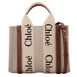 Chloé Borsa tote piccola marrone Woody Marrone