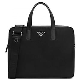 Prada Re-Nylon Document Bag Black