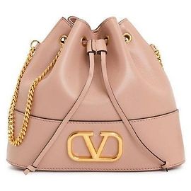 Prada Borsa a secchiello Valentino Logo Chain HPF Rosa Rosa