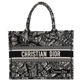 Dior Mittelgroße Buch-Tote schwarz Schwarz