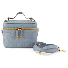 Borsa da Viaggio Piccola Dior in Pelle di Agnello Cannage Blu Blu
