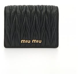 Miu Miu Matelassé Wallet Black