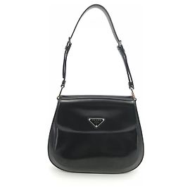 Prada Borsa a Spalla Cleo Spazzolata Nero