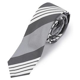 Thom Browne Classic Stripe Bar Tie Brown