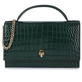 Alexander Mcqueen Sac à main Top Handle Skull Vert