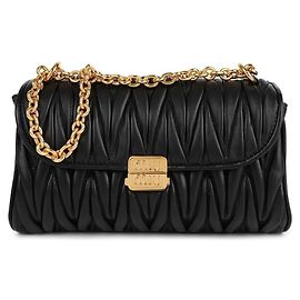 Miu Miu Sac à main en cuir Napa Noir