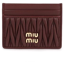 Miu Miu Napa Leather Card Holder Red