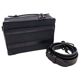 Louis Vuitton Weiche Trousse Trunk Schwarze Umhängetasche Schwarz