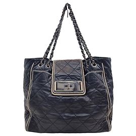 Chanel Bolsa de ombro acordeão Leste-Oeste Preto
