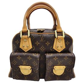 Louis Vuitton Manhattan PM Monogram Tote Bag Braun