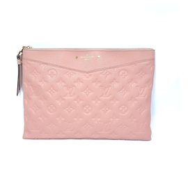 Louis Vuitton Anprent Daily Clutch Bag Pink Pink