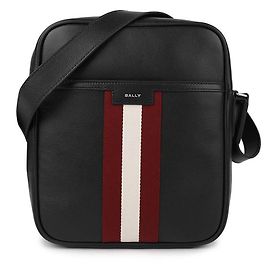 Bally Bolsa transversal de couro preto Code Preto