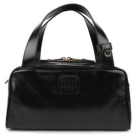 Miu Miu Leather Top Handle Bag Black