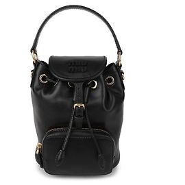 Miu Miu Mini sac à dos en cuir Noir