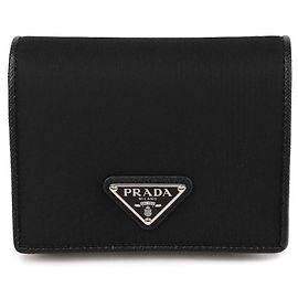 Prada Portafoglio con logo Triangle Nero