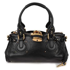 Chloé Grained Leather Paddington Bag Black