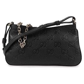 Gucci Borsa Super Mini GG Emblem Nero