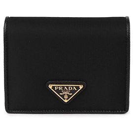 Prada Tesuto Triangle Logo Wallet Black