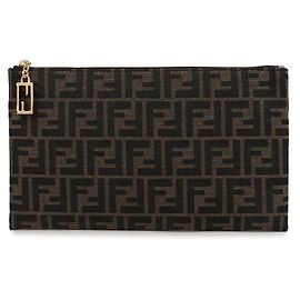 Fendi Flat Baguette Medium Pouch Brown