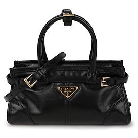 Prada Mini borsa a mano in pelle Nero