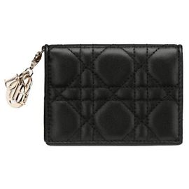 Dior Lady Cannage Black Card Holder Black