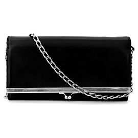 Maison Martin Margiela Borsa a tracolla in pelle WOC con catena Maison Margiela per donna, nera Nero