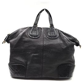 Givenchy Bolso Tote Nightingale de Pitón Negro