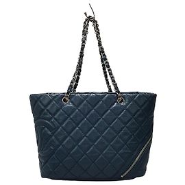 Chanel Bolsa de Ombro Gabrielle com Corrente Azul