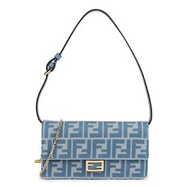 Fendi Borsa a tracolla Baguette Chain Blu