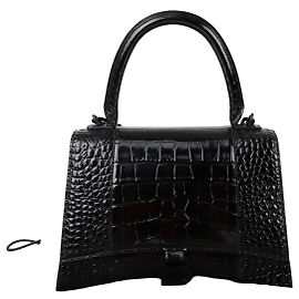 Balenciaga Medium Top Handle Tote Shoulder Bag Black