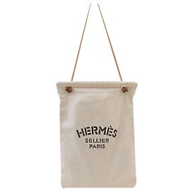 Hermès Bolsa Alin Canvas Bege Marrom