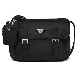 Prada Nylon Shoulder Bag Black