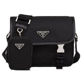 Prada Rynylon Umhängetasche Schwarz Schwarz