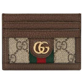 Gucci Ophidia GG Card Wallet Brown