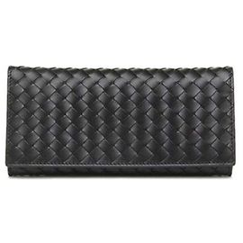 Bottega Veneta Portafoglio lungo classico da uomo Intrecciato Nero