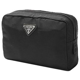 Prada Pochette con Logo Pocono Triangle Nero