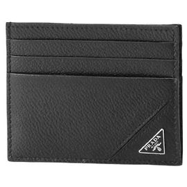 Prada Vitello Card Holder Black stamp: Black