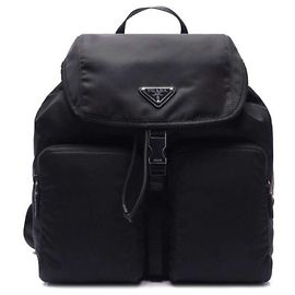 Prada Sac à dos à cordon Pocono Noir